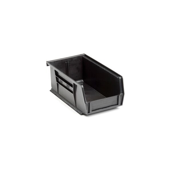 Hang & Stack Storage Bin, Plastic, Black, 24 PK